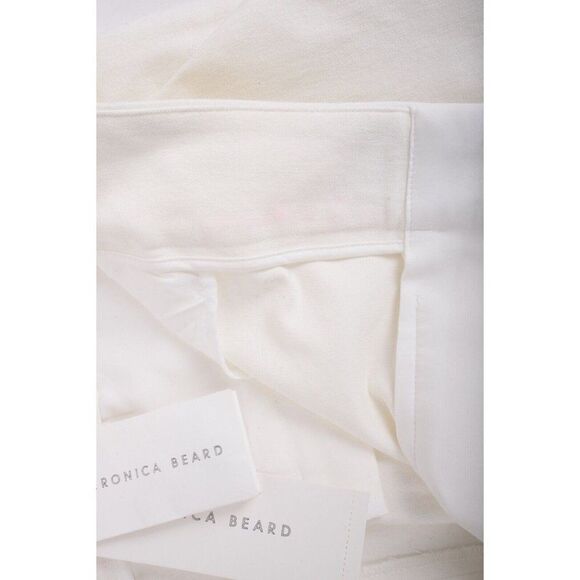 Veronica Beard Womens Elsbury Flared Pants Seamed Off White Ivory Sz US 14 New - Picture 8 of 9